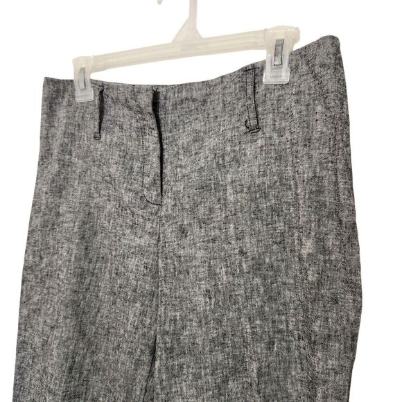 Bcx Capri Pants For Women Size 13 Gray Linen Blend Flat Front - Picture 2 of 13